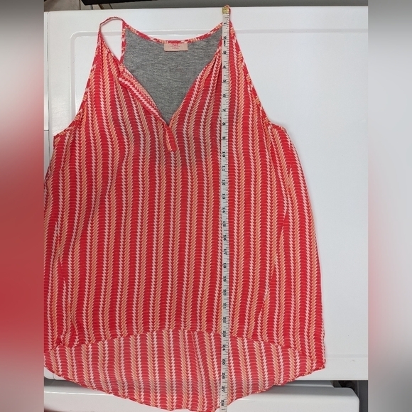 Nell women's pink peach silk patterned tank top size M - Picture 7 of 9